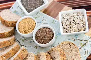 a fresh baked loaf of whole grains bread