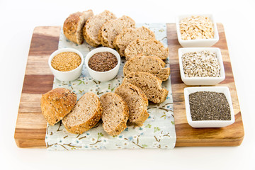 a fresh baked loaf of whole grains bread
