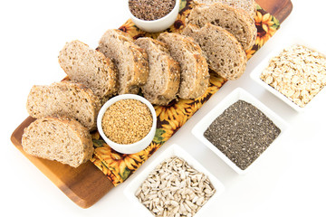 a fresh baked loaf of whole grains bread