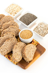 a fresh baked loaf of whole grains bread