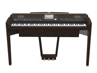 Electric piano isolated