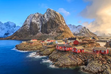 Selbstklebende Fototapete Skandinavien Fischerdörfer in Norwegen
