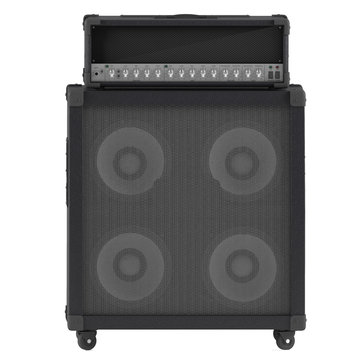 bass guitar amplifier with control panel isolated