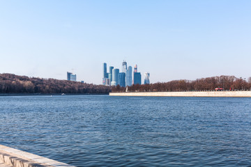 Moscow river in early spring