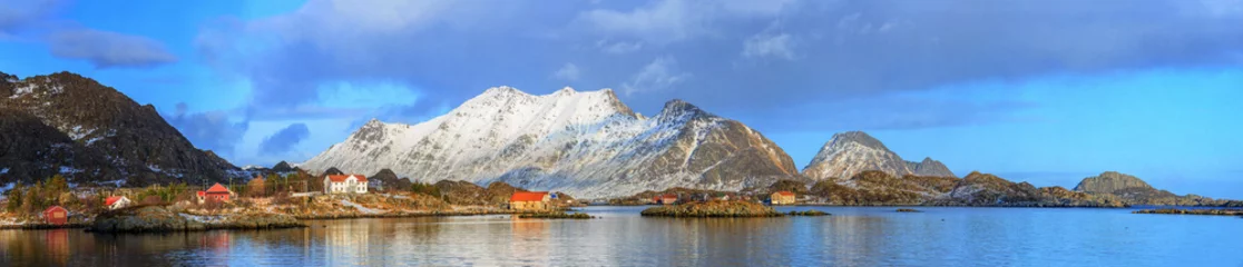 Papier Peint photo autocollant Reinefjorden villages de pêcheurs en norvège