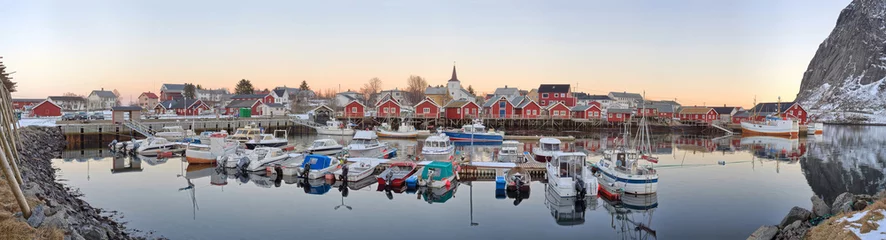 Printed roller blinds Reinefjorden fishing villages in norway