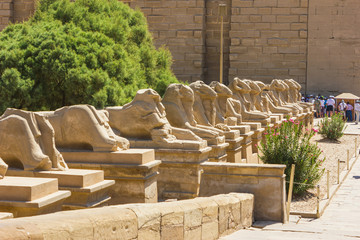 Ancient ruins of Karnak temple in Egypt