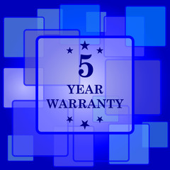 5 year warranty icon