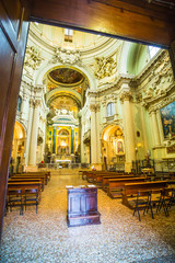 Fototapeta premium Main altar of baroque church Santa Maria della Vita