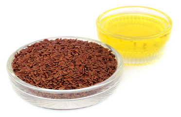 Flax seeds with oil