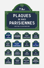 Plaques de rues Parisiennes