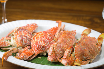 Stream crab at seafood Thai Style