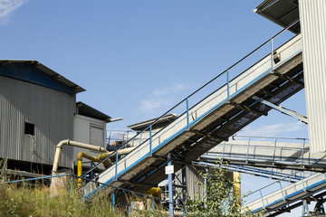 Fototapeta premium Quarry with modern crushing and screening equipment