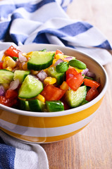 Salad with fresh vegetables