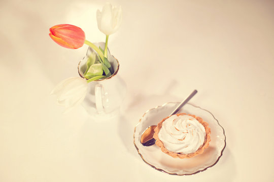 Delicious creamy tart