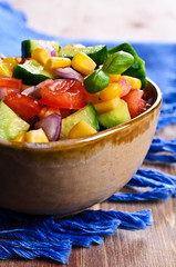 Salad with fresh vegetables