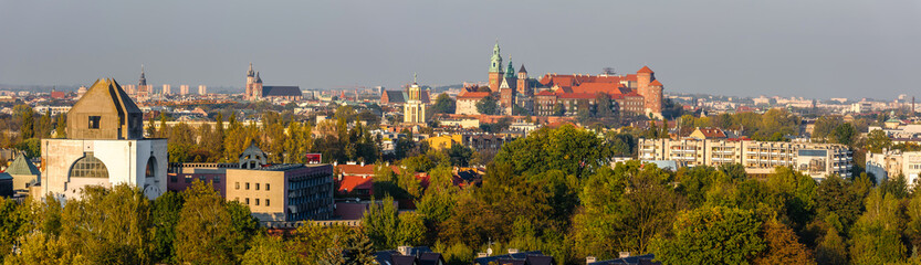 Panorama Krakowa z Zakrzówka - obrazy, fototapety, plakaty