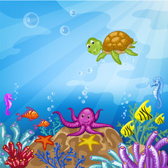Illustration of the underwater world