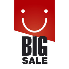Big Sale logo red background