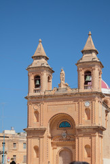 Fototapeta na wymiar Parish church of Our Lady of tas-Silg. Marsashlokk, Malta