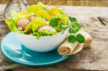Fresh spring salad radish