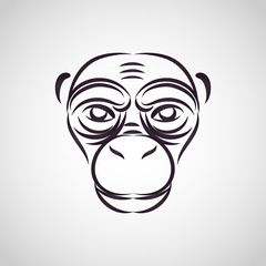 Chimpanzee logo vector