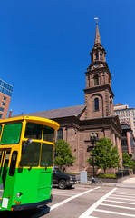 Fototapeta na wymiar Boston Arlington Street Church in Massachusetts