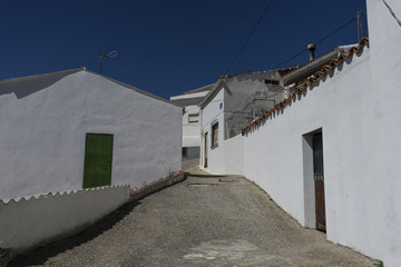houses and typical Spanish architecture, white buildings, Medite