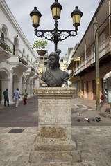 Obraz premium Street in historic quarters in Santo Domingo Dominican Republic