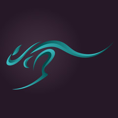 Kangaroo logo vector