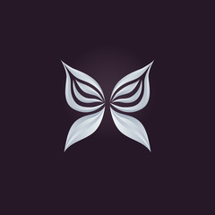 Abstract logo vector design template, Butterfly icon.