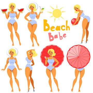 Beach Babe - collection of pretty girls in swimwear