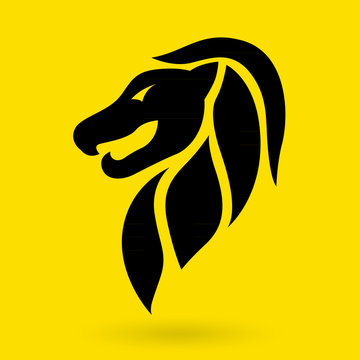 Lion logo vector design template, Lion icon.
