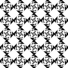 Black and white geometric seamless pattern twist stylish.