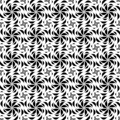 Black and white geometric seamless pattern twist stylish.