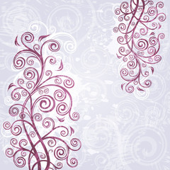 Abstract floral grunge background illustration.