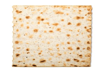 Matzoh. Matzoh, the jewish bread isolated on white