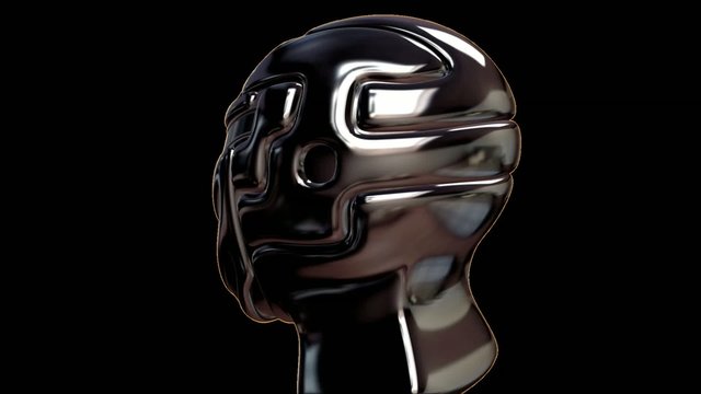 Roboterkopf, rotation SILVER