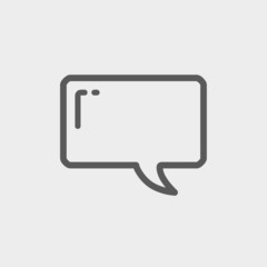 Speech bubble thin line icon