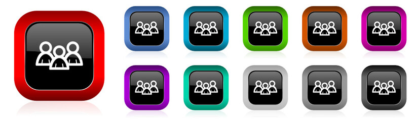 forum vector icon set