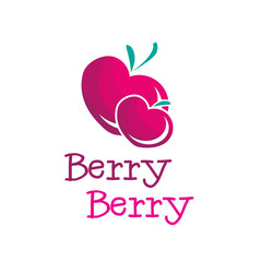 Vector bright b letter berry logo