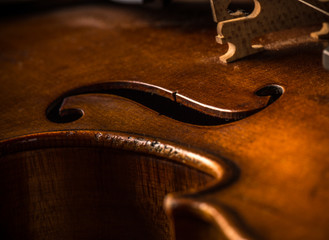 violin in vintage style