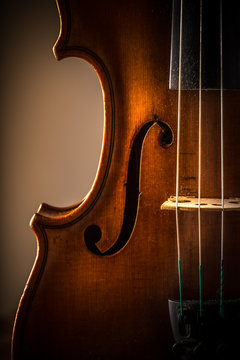 violin in vintage style