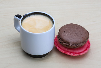 Espresso with macaroons