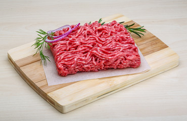 Raw beef minced meat