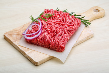 Raw beef minced meat