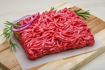 Raw beef minced meat