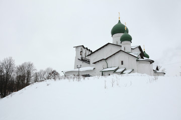 Fototapeta premium Russian winter. Pskov, Russia.