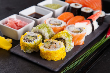 Japanese seafood sushi set