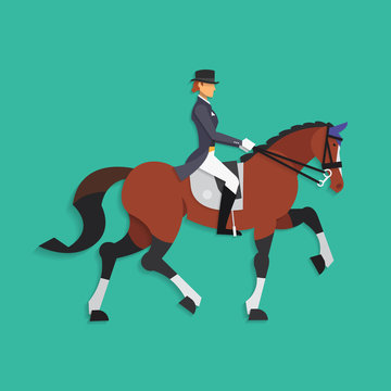 Dressage horse and rider, Equestrian sport